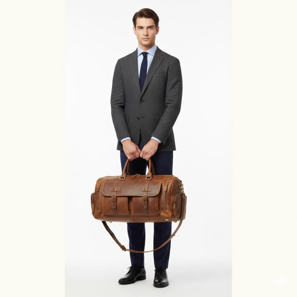 Bolsa de Viagem Masculina em Couro - Modelo Regent