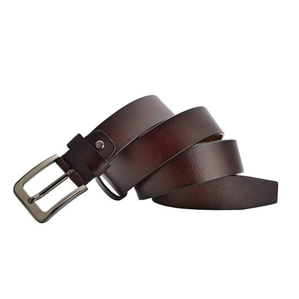 Cinto de Couro Masculino - Modelo Elegant Coffee