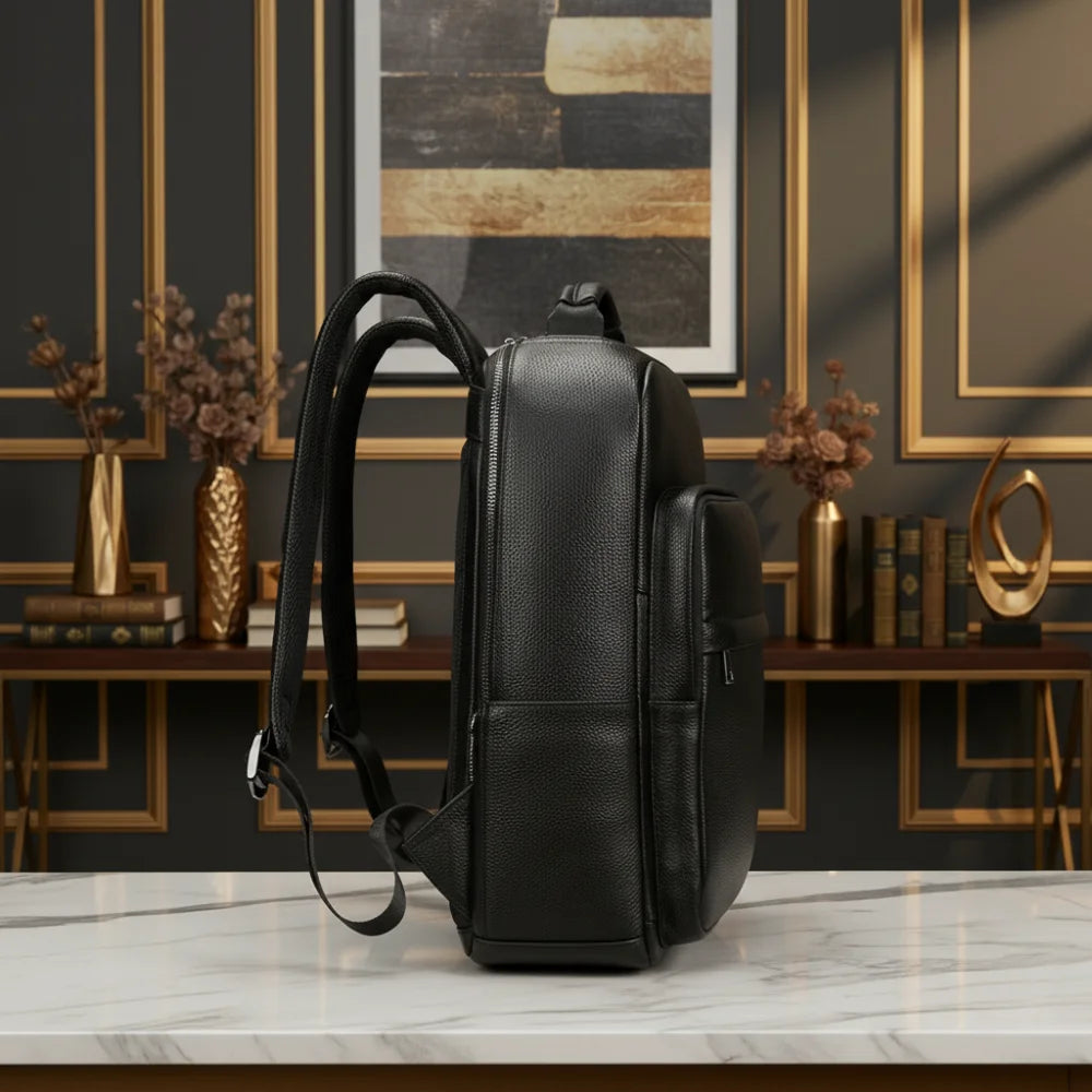 Mochila Masculina de Couro - Modelo Linea