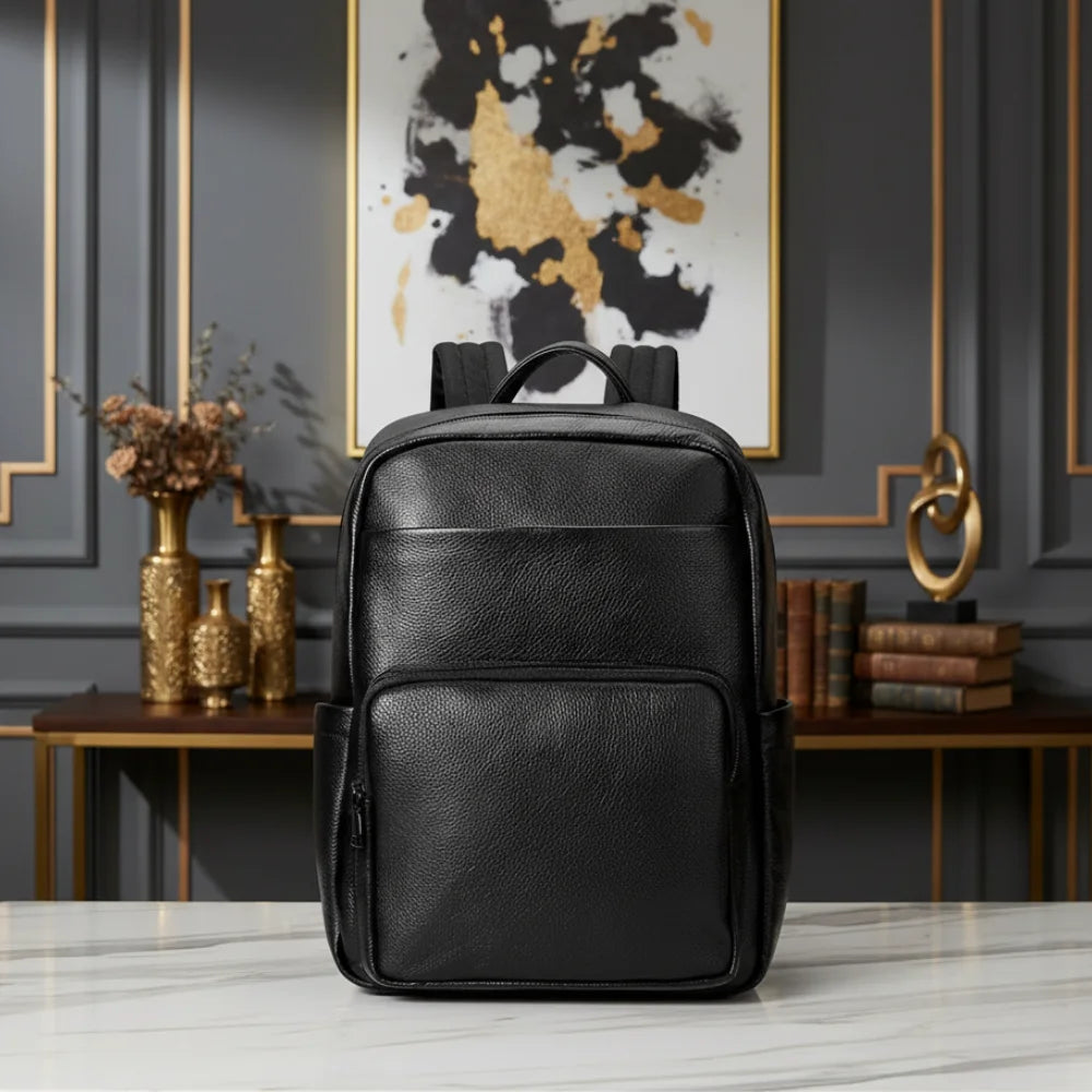 Mochila Masculina de Couro - Modelo Noir