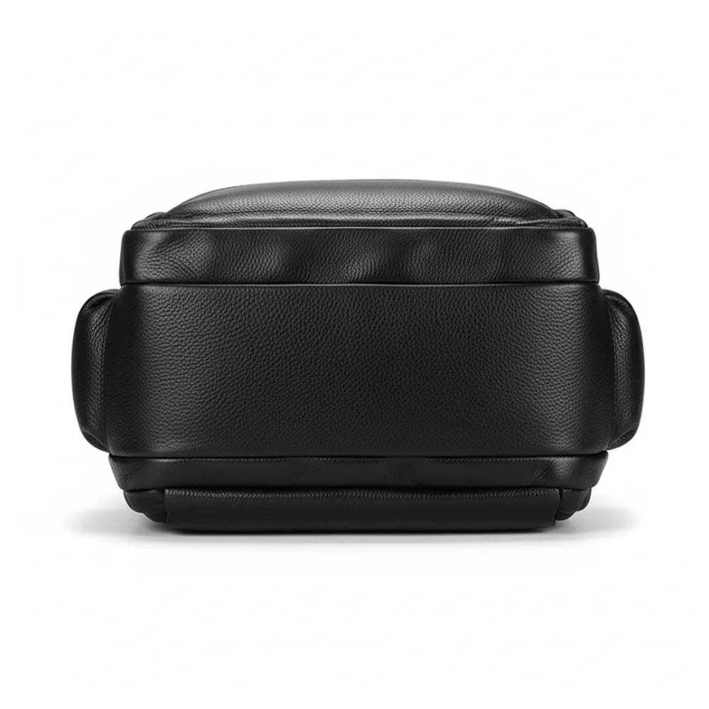 Mochila Masculina de Couro - Modelo Vintage Black