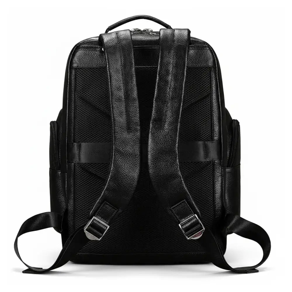 Mochila Masculina de Couro - Modelo Vintage Black