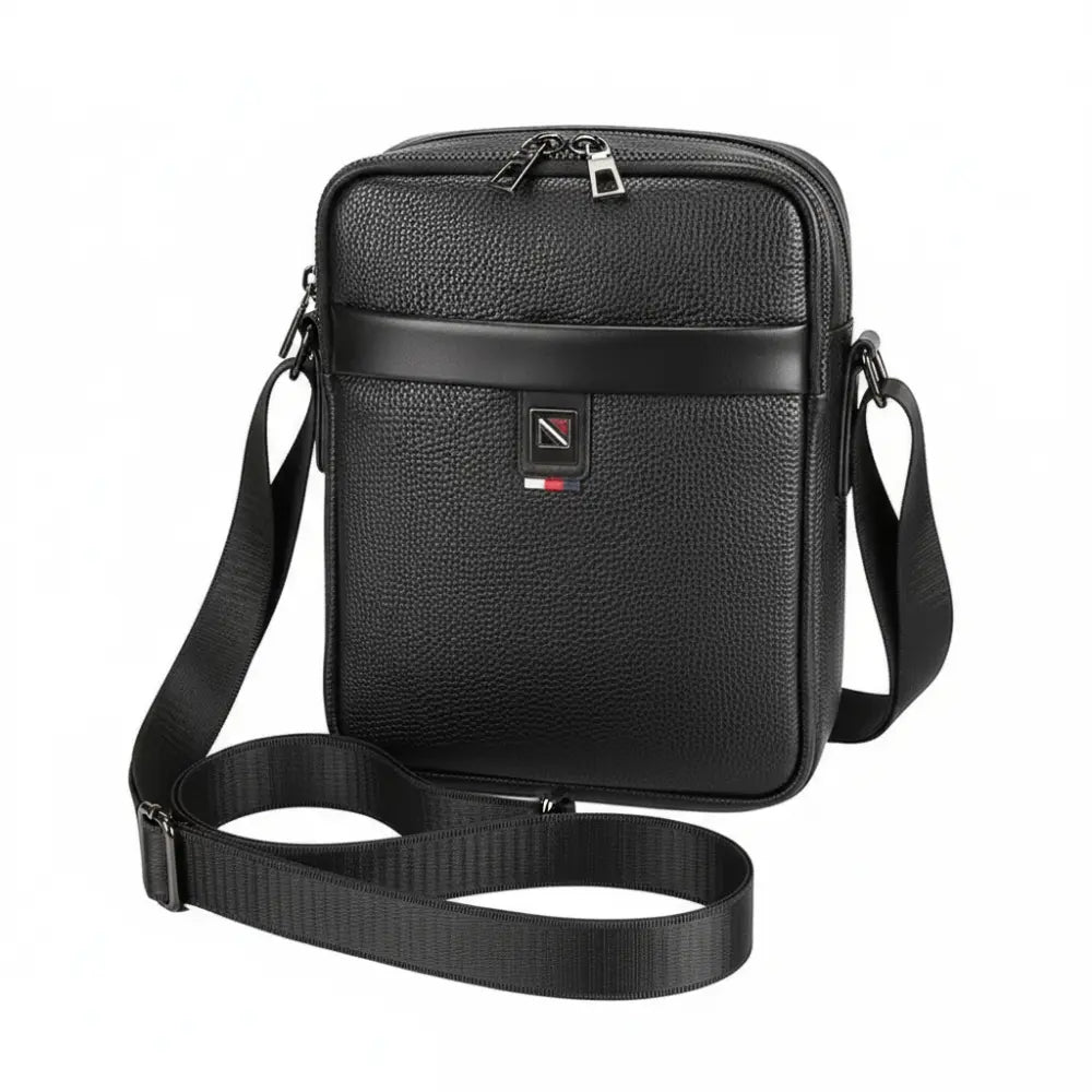 Bolsa Transversal de Couro Masculina - Modelo Apex