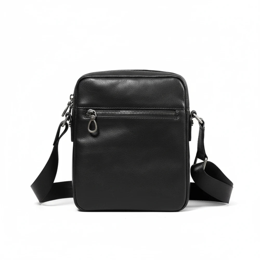 Bolsa Transversal de Couro Masculina - Modelo Core Black