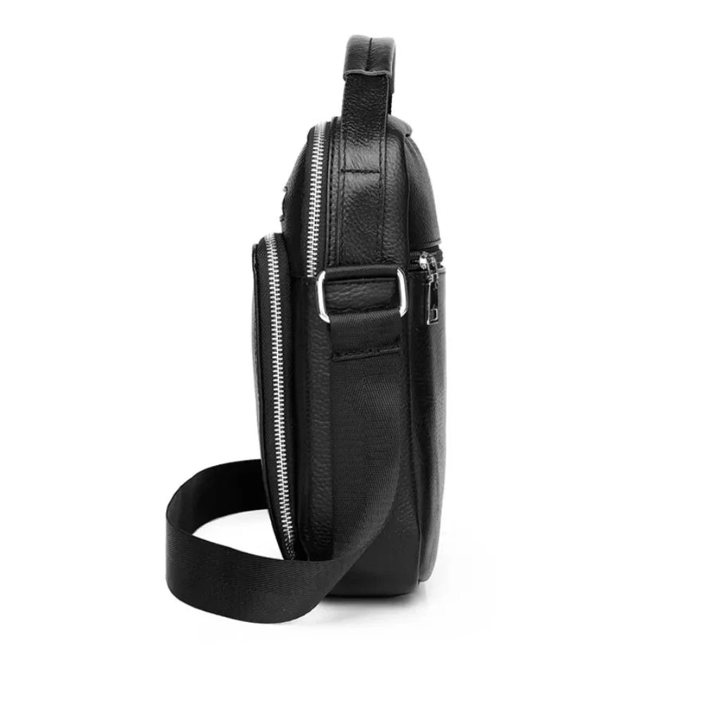 Bolsa Transversal de Couro Masculina - Modelo Duno