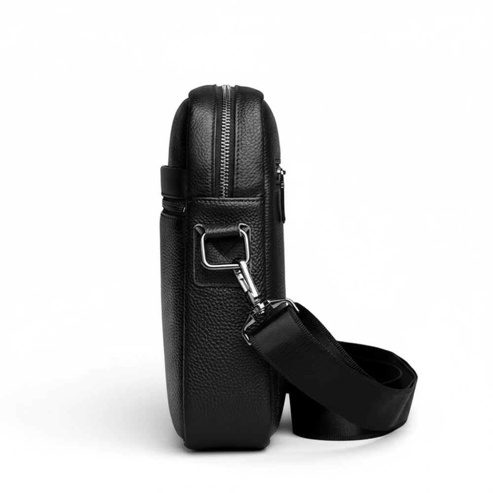 Bolsa Transversal de Couro Masculina - Modelo Rise