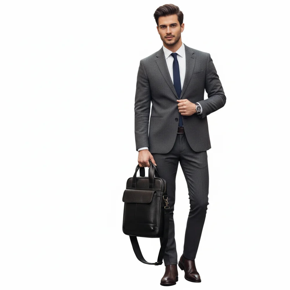 Bolsa Transversal de Couro Masculina - Modelo Urban Nero