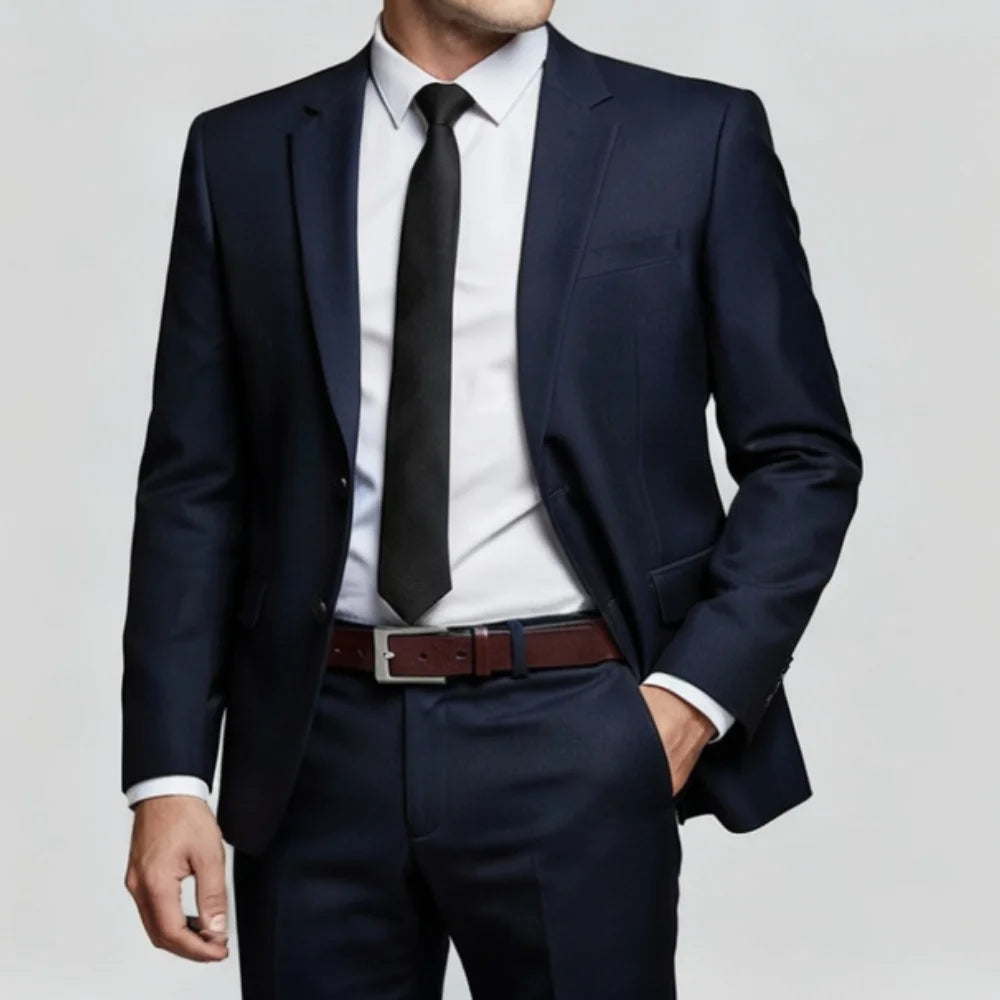 Cinto de Couro Masculino - Modelo Elegant Coffee