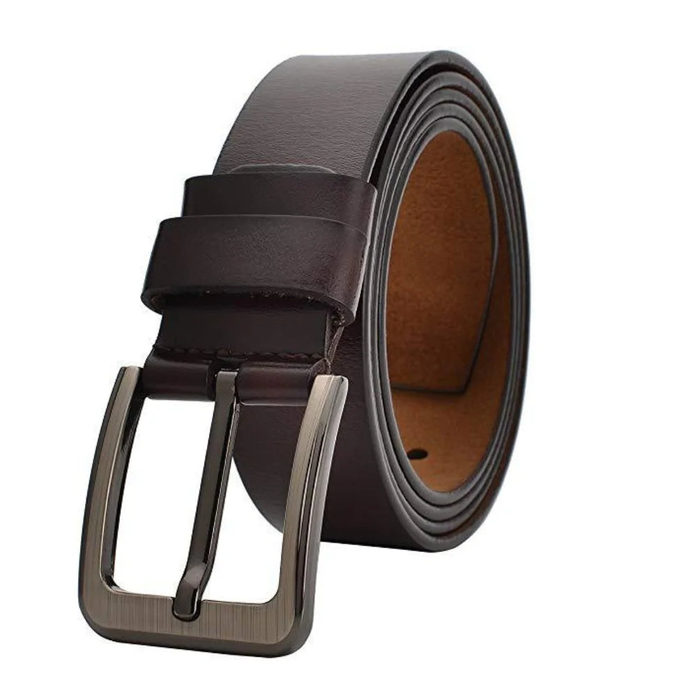 Cinto de Couro Masculino - Modelo Elegant Coffee