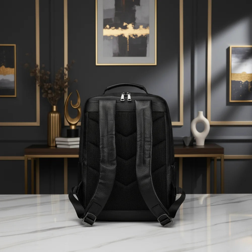 Mochila Masculina de Couro - Modelo Linea