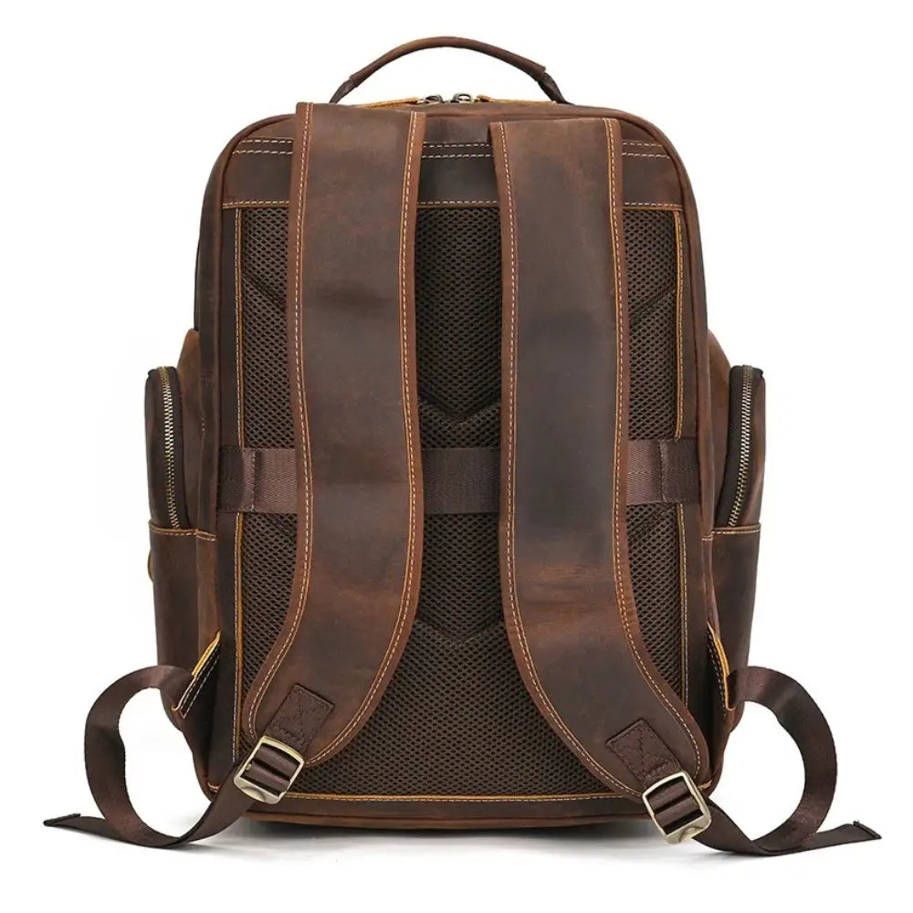 Mochila Masculina de Couro - Modelo Vintage Brown