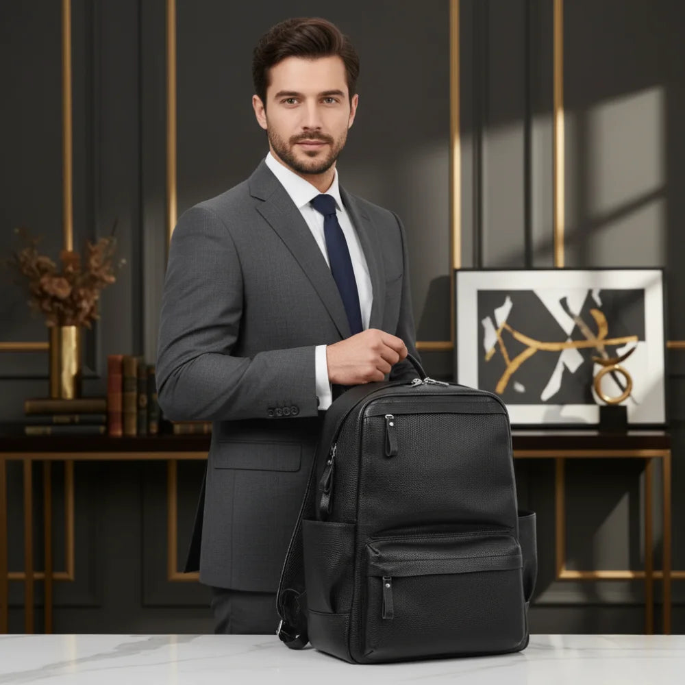 Mochila Masculina de Couro - Modelo Vittorio