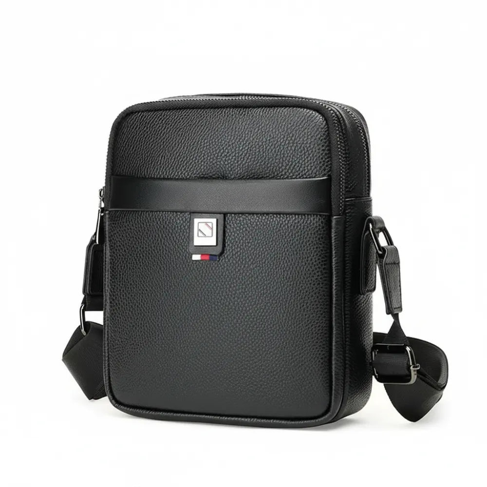 Bolsa Transversal de Couro Masculina - Modelo Apex