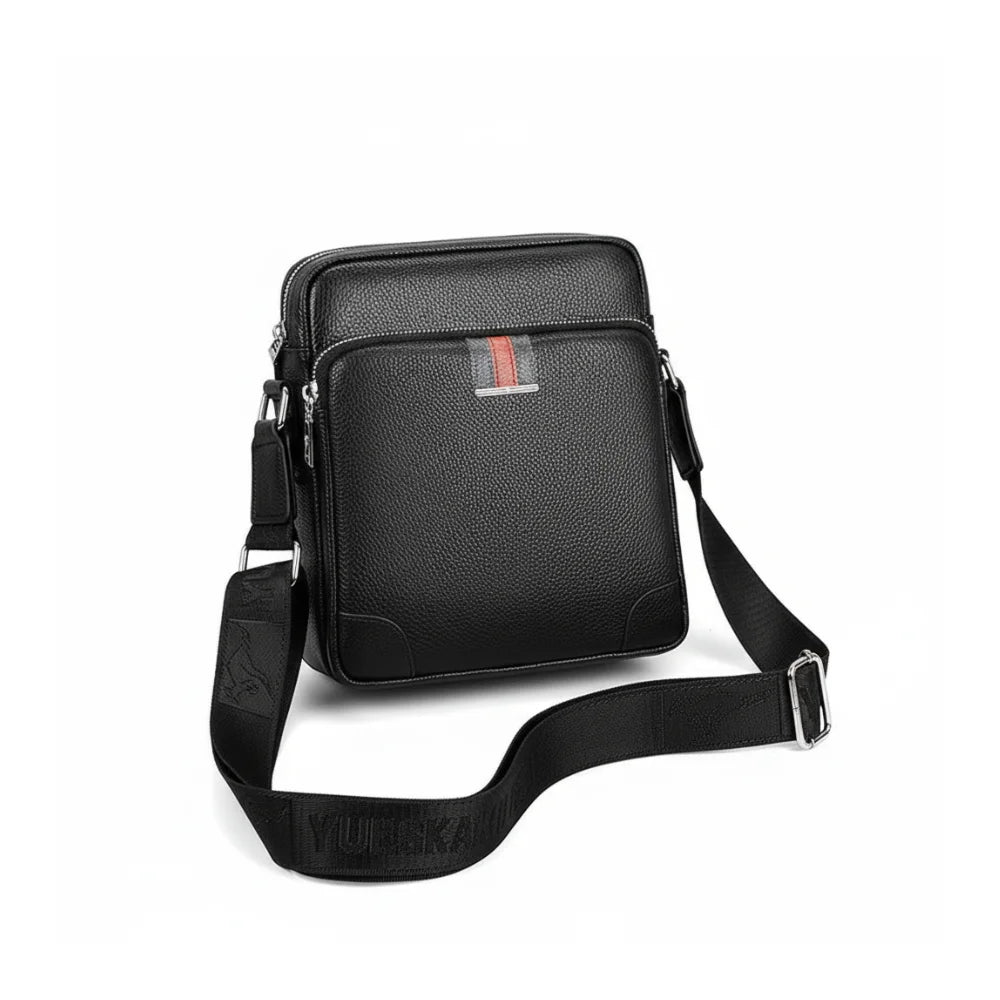 Bolsa Transversal de Couro Masculina - Modelo Sienna